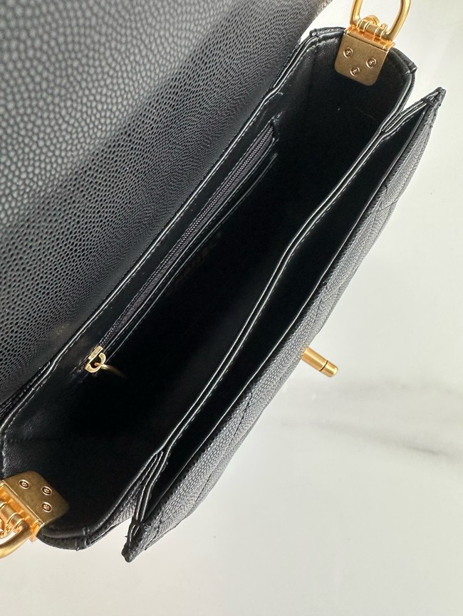 Chanel MINI FLAP BAG WITH TOP HANDLE AS5165 black