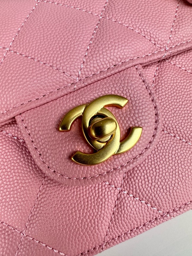 Chanel MINI FLAP BAG WITH TOP HANDLE AS5165 pink