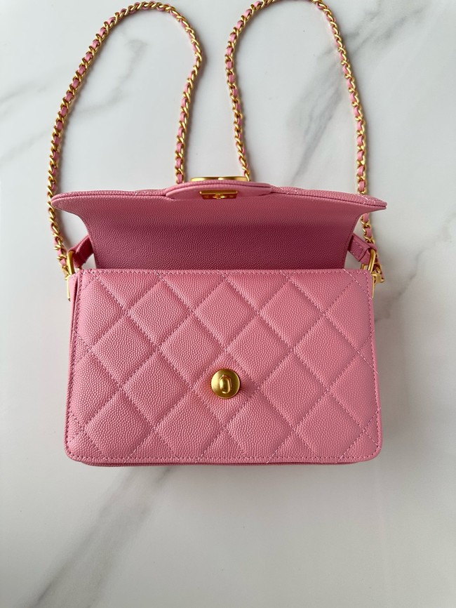 Chanel MINI FLAP BAG WITH TOP HANDLE AS5165 pink