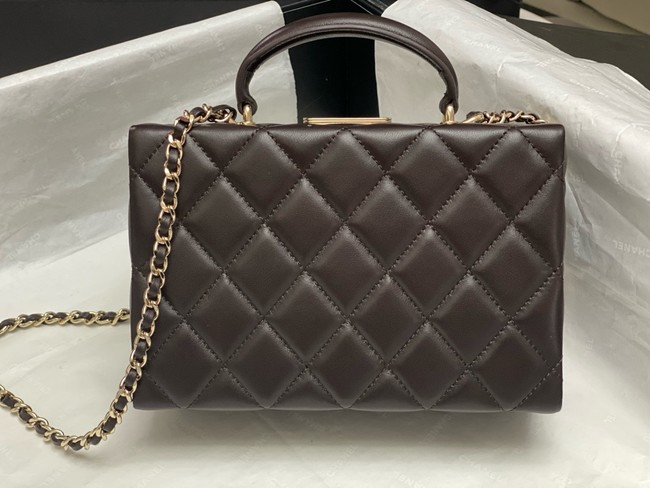 CHANEL SMALL BOX BAG AS5167 Dark Brown