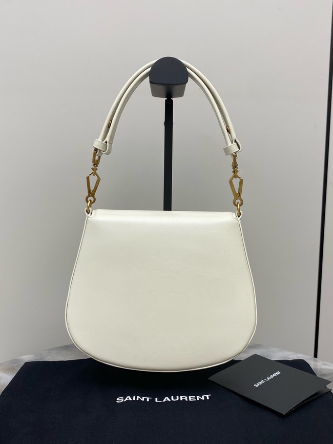 SAINT LAURENT VOLTAIRE TOP HANDLE IN BOX 800846 BLANC VINTAGE