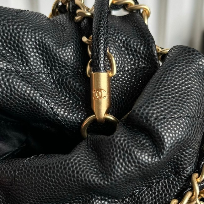 CHANEL 22 MINI HANDBAG Grained Calfskin AS3980 black