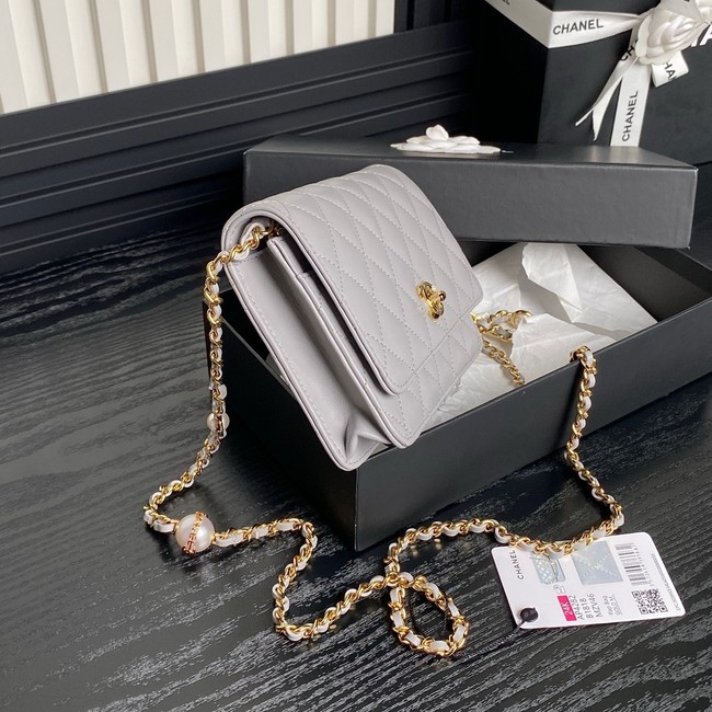 Chanel WALLET ON CHAIN AP4282 gray