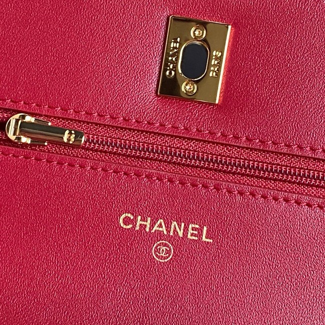 Chanel WALLET ON CHAIN AP4282 red