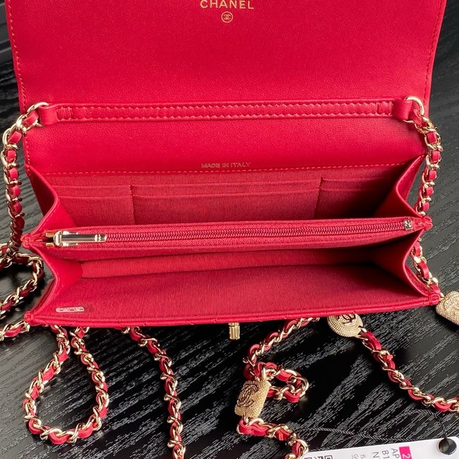 Chanel WALLET ON CHAIN AP4300 red