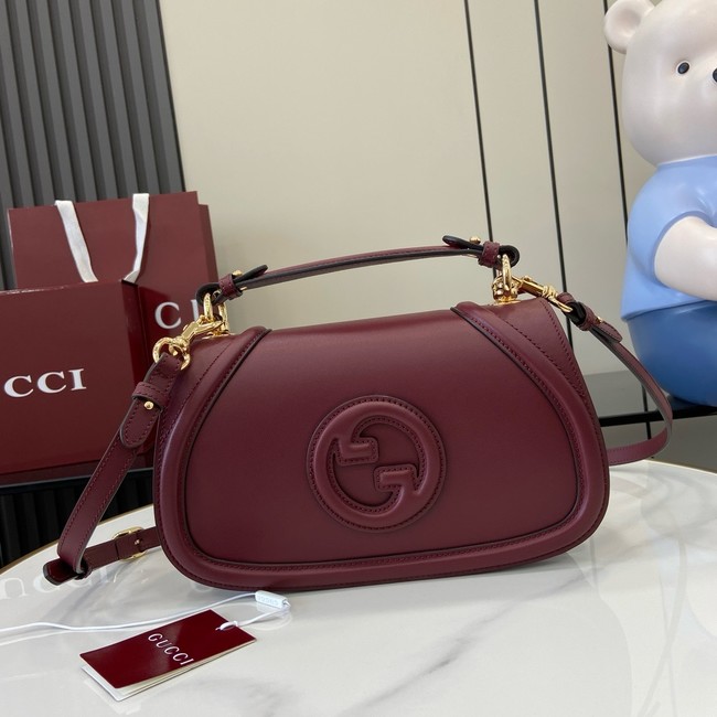 GUCCI BLONDIE SMALL TOP HANDLE BAG 815714 Rosso Ancora red