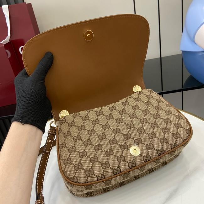 GUCCI BLONDIE SMALL TOP HANDLE BAG GG canvas 815714 Brown