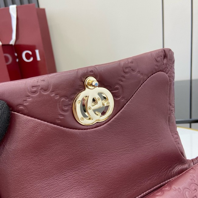 Gucci GG MILANO MINI TOP HANDLE BAG 806017-3 Rosso Ancora red