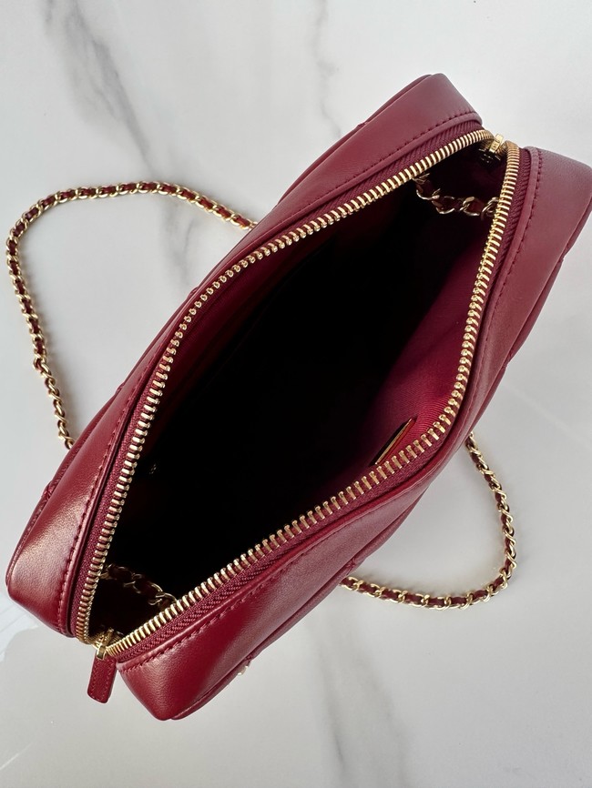 Chanel CAMERA CASE AS5187 Burgundy