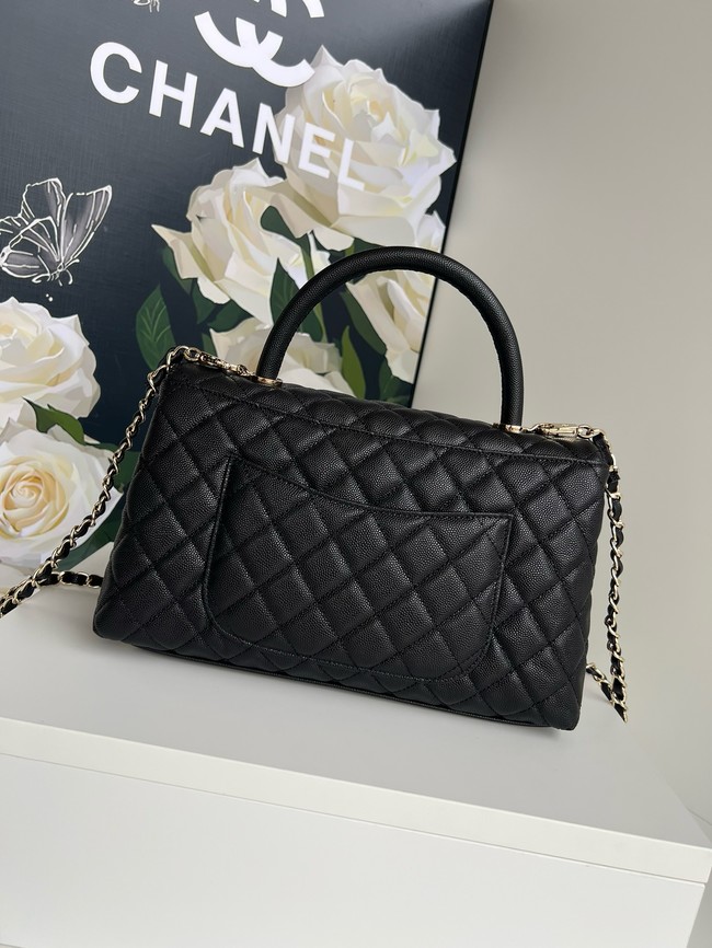 Chanel LARGE FLAP BAG WITH TOP HANDLE A92991 black