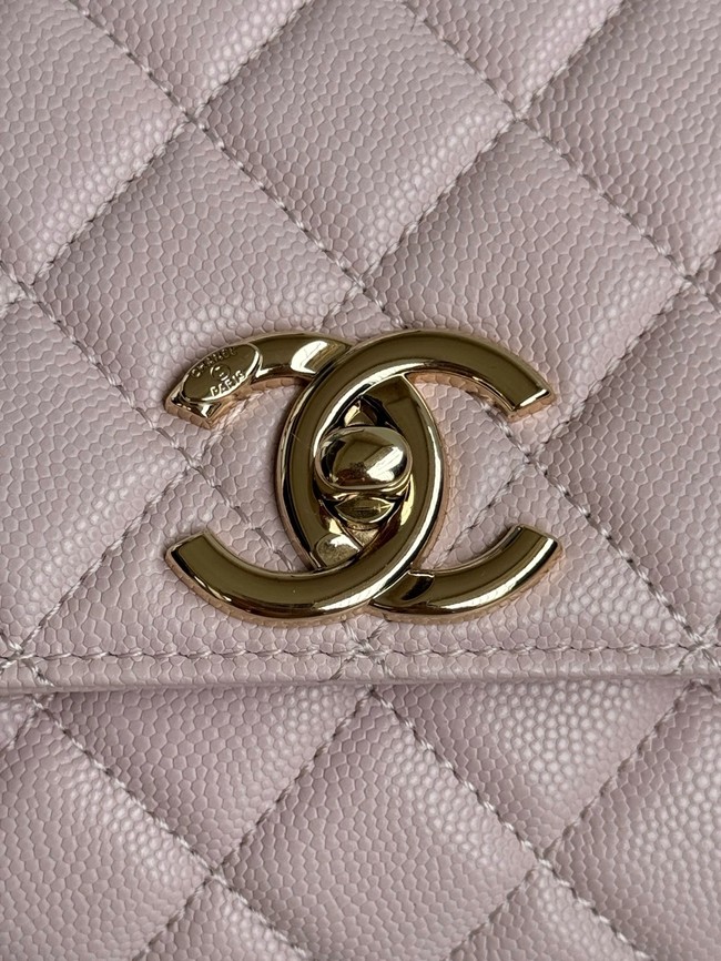 Chanel LARGE FLAP BAG WITH TOP HANDLE A92991 pink