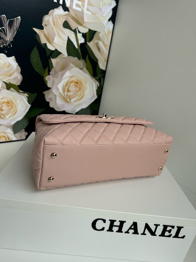 Chanel LARGE FLAP BAG WITH TOP HANDLE A92991 pink