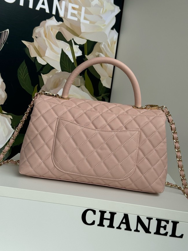 Chanel LARGE FLAP BAG WITH TOP HANDLE A92991 pink