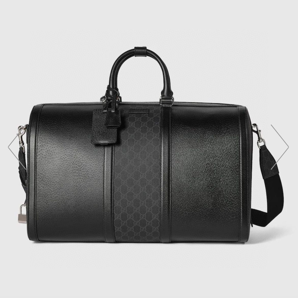 Gucci Original Leather GG Supreme Travel Bag 795457 Black