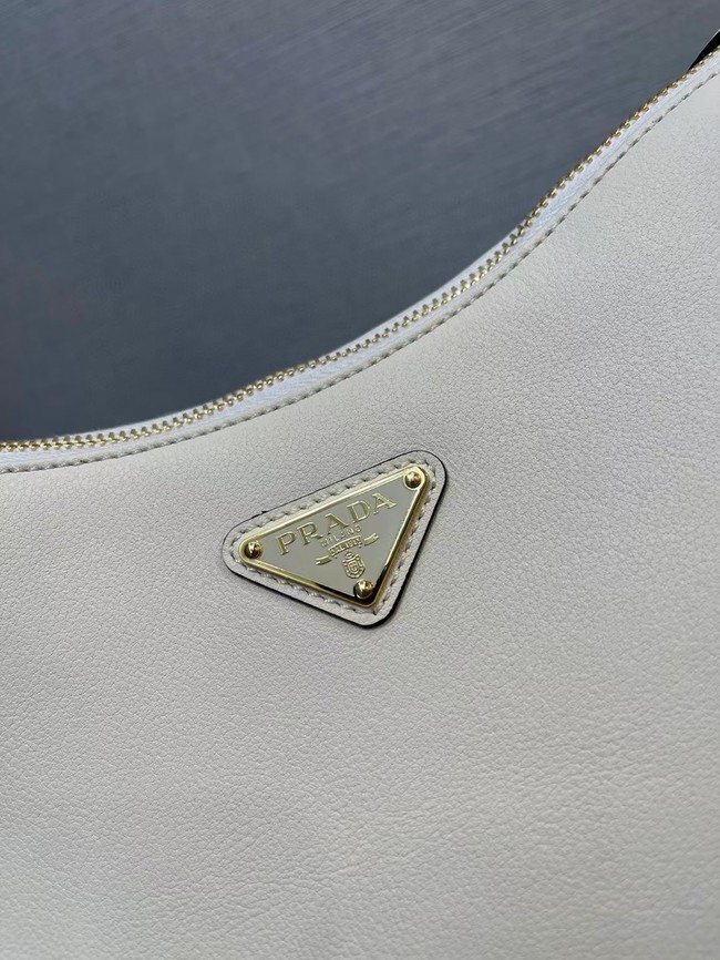 Prada Aimee medium leather shoulder bag 1BC229 white