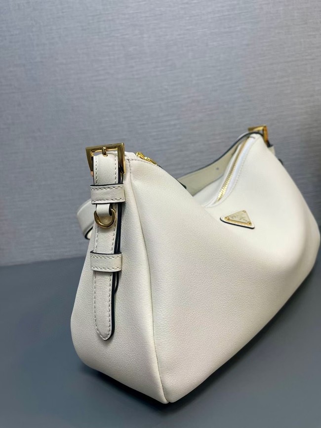 Prada Aimee medium leather shoulder bag 1BC229 white