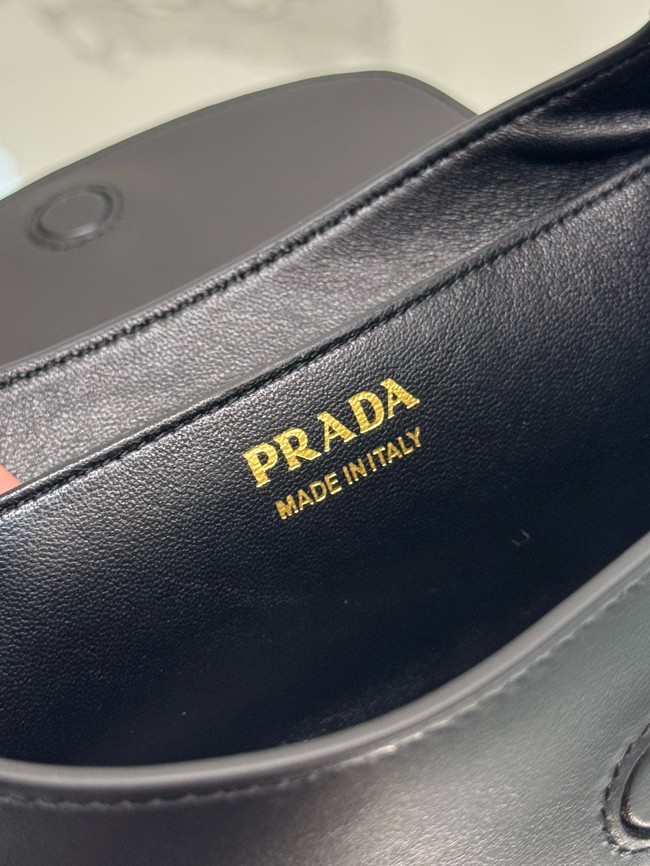 Prada Small leather shoulder bag 1BD358 black