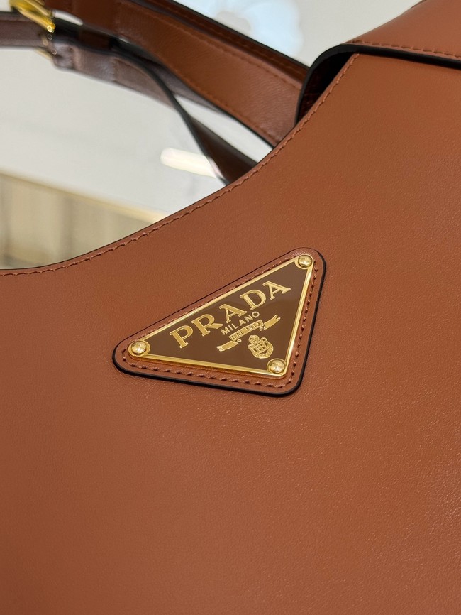 Prada medium leather tote bag 1BG483 Caramel