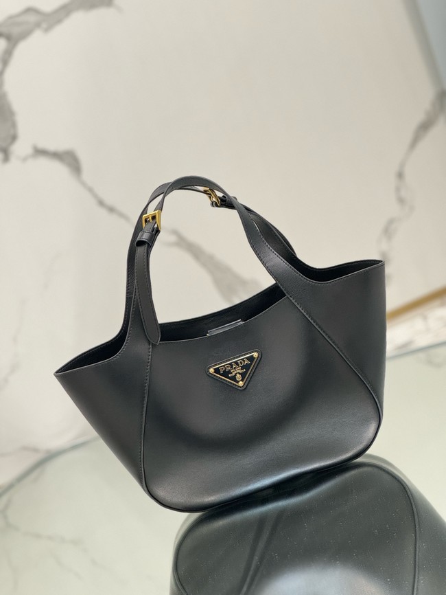 Prada medium leather tote bag 1BG483 black