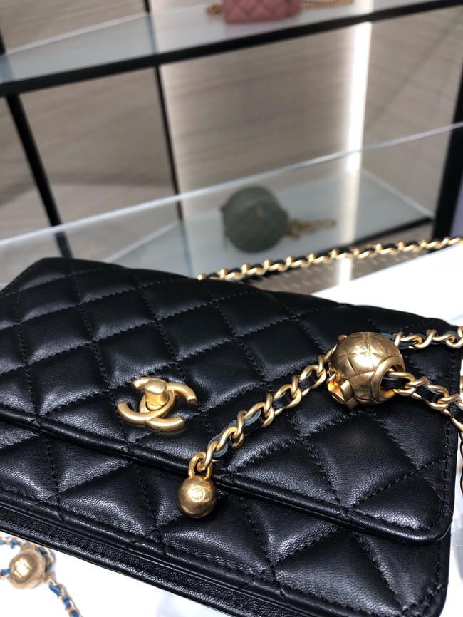 Chanel CLASSIC WALLET ON CHAIN AP1450 black