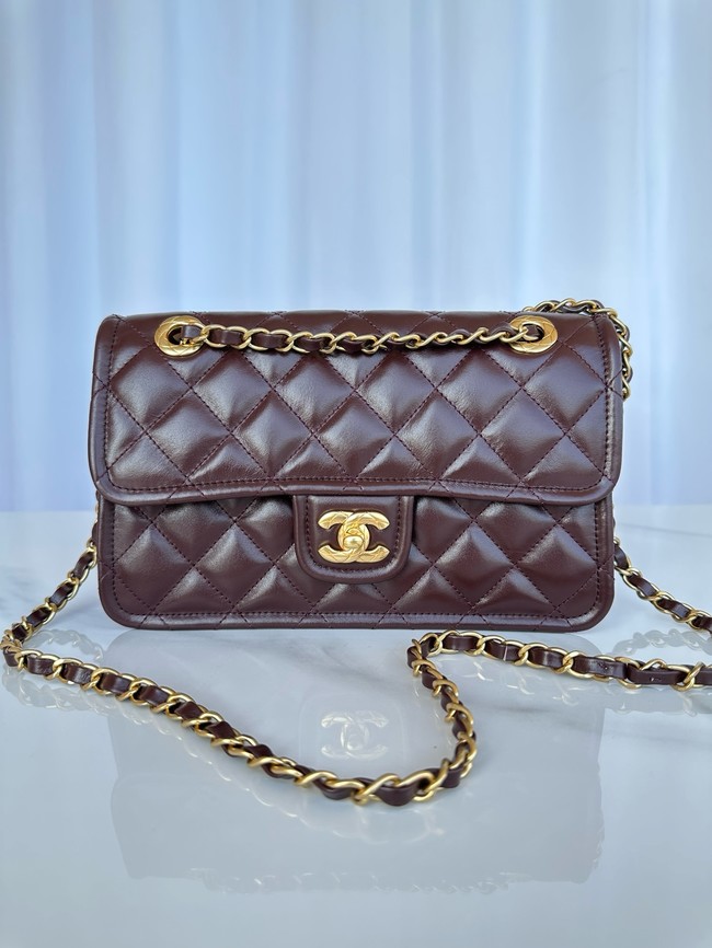 Chanel FLAP BAG AS5225 Dark Brown