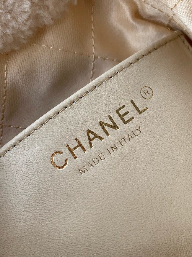 CHANEL 22 MINI HANDBAG wool AS3980 Beige