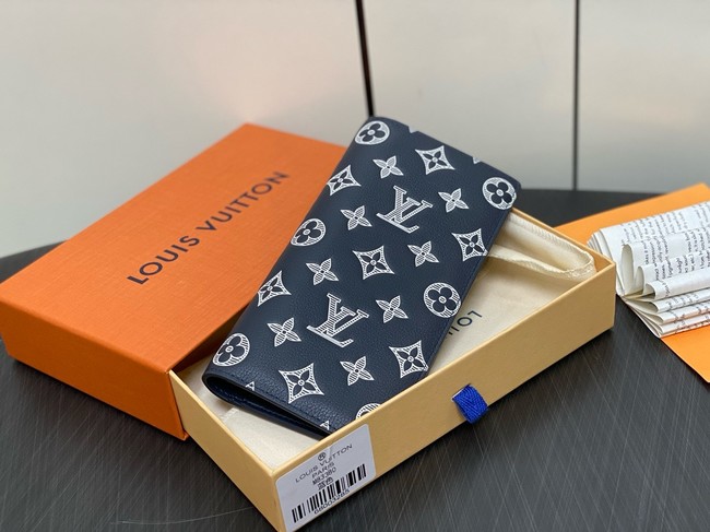 Louis Vuitton Brazza Wallet M81335 Ink Blue&White