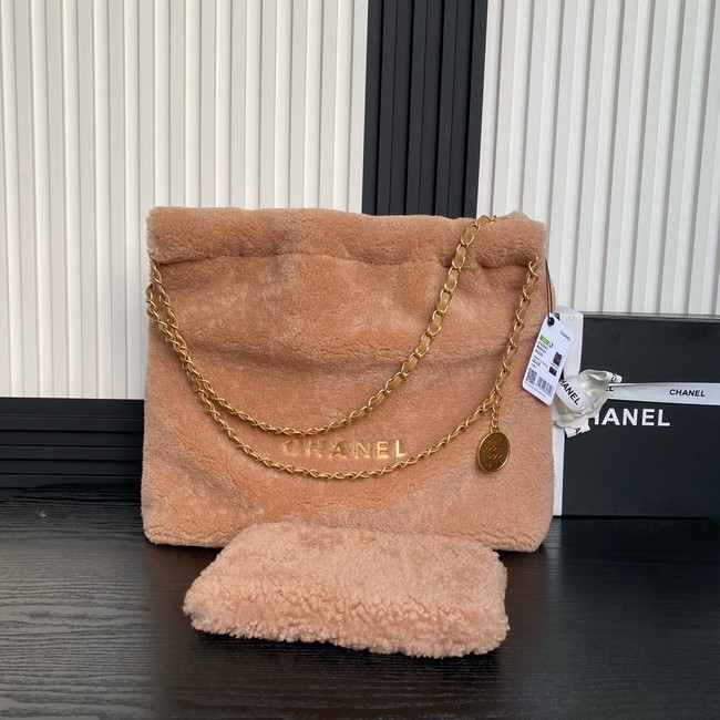 CHANEL 22 HANDBAG wool AS3261 Brown