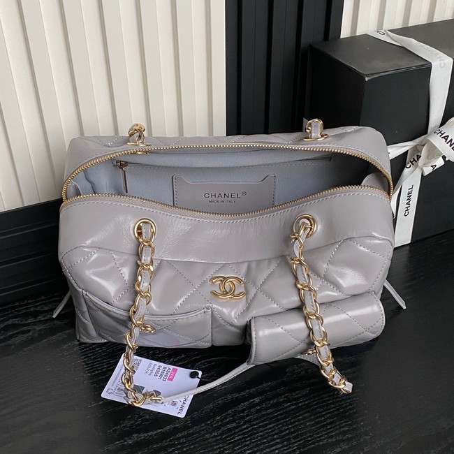 CHANEL CLUTCH WITH CHAIN AS4933 gray