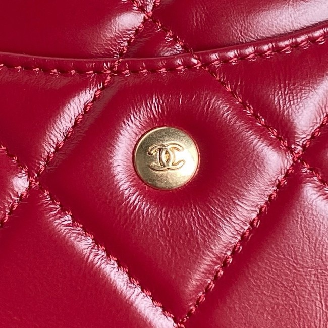 CHANEL CLUTCH WITH CHAIN AS4933 red