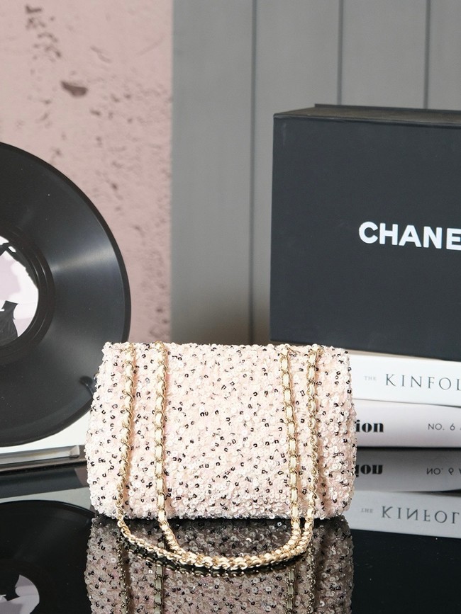 CHANEL EVENING BAG AS4298 White & Silver