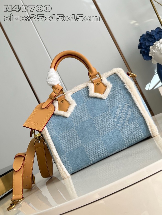 Louis Vuitton Speedy 25 Bandouliere N40700 Blue