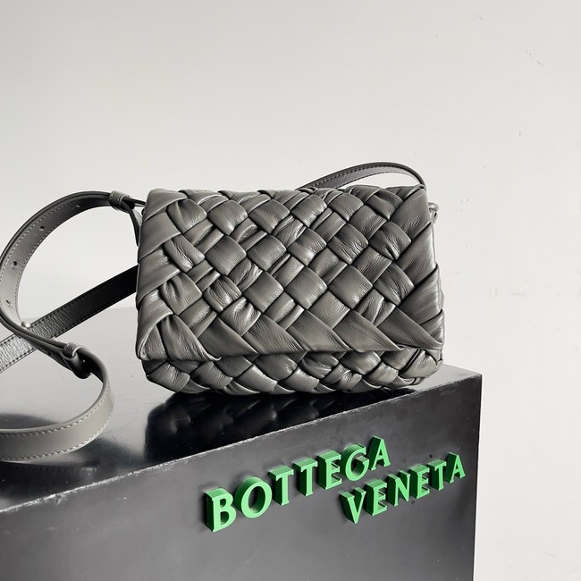 Bottega Veneta Small Kalimero Citta Shoulder bag 815258 dark gray