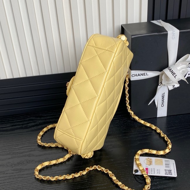 Chanel FLAP BAG WITH TOP HANDLE AS5317 yellow