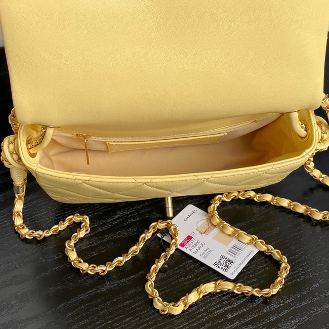 Chanel FLAP BAG WITH TOP HANDLE AS5317 yellow