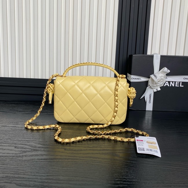 Chanel FLAP BAG WITH TOP HANDLE AS5317 yellow