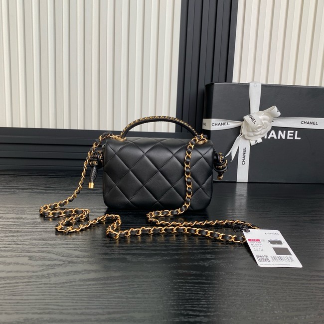 Chanel SMALL FLAP BAG WITH TOP HANDLE AS5298 BLACK