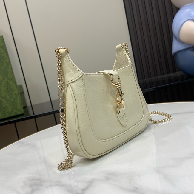 GUCCI JACKIE NOTTE MINI BAG 782889 Ivory patent leather