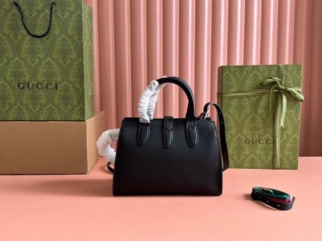 Gucci SMALL TOTE BAG WITH HOOK CLOSURE 795349 black