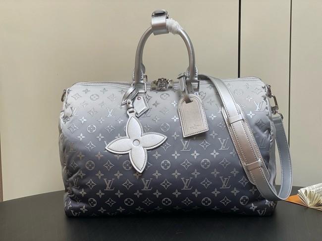 Louis Vuitton Keepall Bandouliere 45 M12067 Frost Gradient Silver