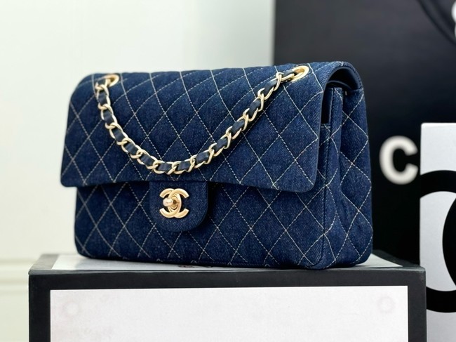 Chanel CLASSIC 11.12 HANDBAG Denim 1112 DARK BLUE