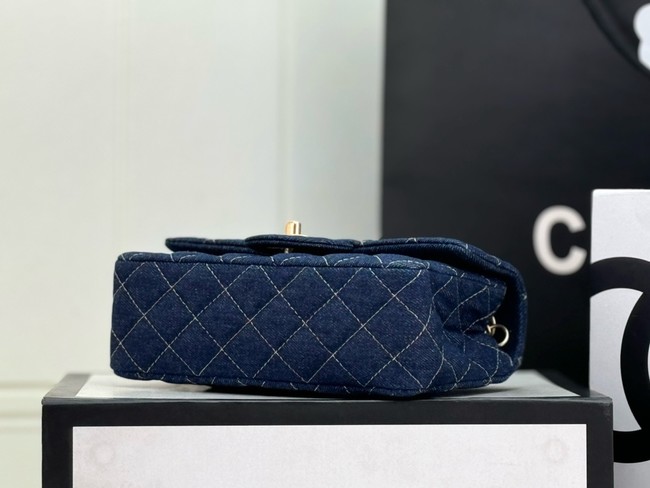 Chanel CLASSIC 11.12 SMALL HANDBAG Denim 1116 DARK BLUE