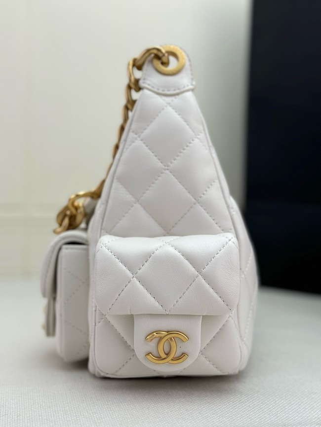 Chanel MAXI HOBO BAG AS5338 WHITE