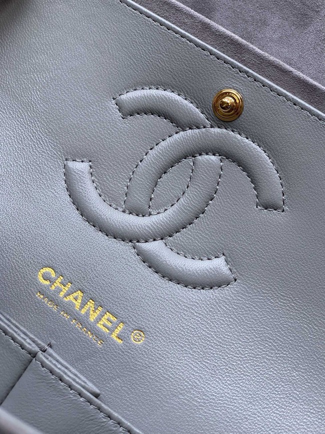 Chanel CLASSIC 11.12 HANDBAG velvet 1112 gray