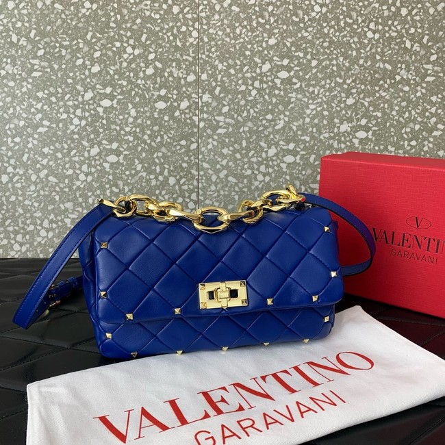 VALENTINO VLOGO POUF Sheepskin 5048 blue