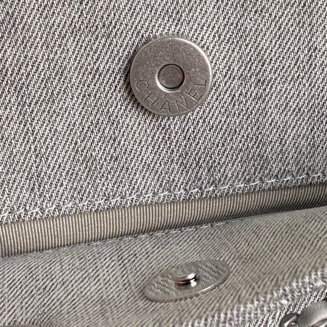 CHANEL BACKPACK Washed Denim AS5310 gray