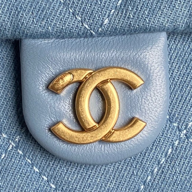 Chanel HOBO BAG Washed Denim AS5338 Blue