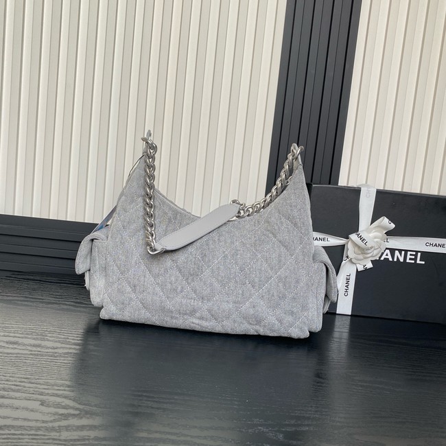 Chanel HOBO BAG Washed Denim AS5338 gray