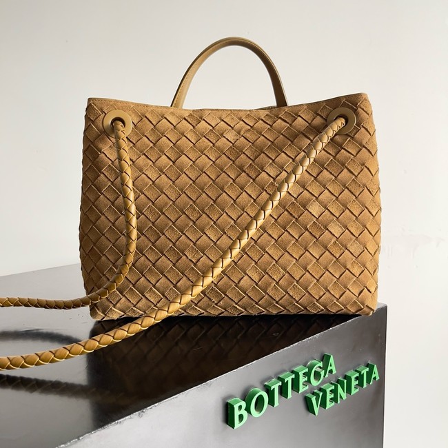 Bottega Veneta Medium Andiamo Suede 766016 Khaki