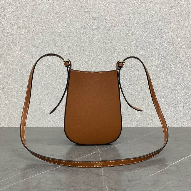 Celine MINI BUCKET CUIR TRIOMPHE IN SMOOTH CALFSKIN 100753 BROWN